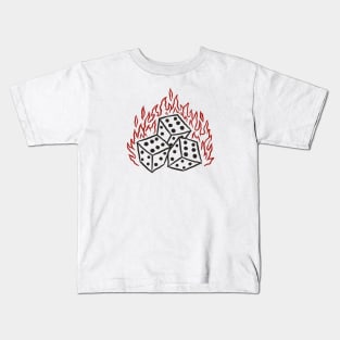 Burning dice 666 Kids T-Shirt